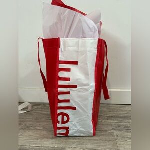 Lulu lemon large shopping bag 14.5 “ in length, 11” in width